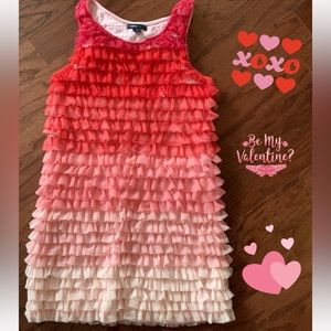 GapKids “I Want Candy” line Pink Ombré Multi tiered dress Sz 10
